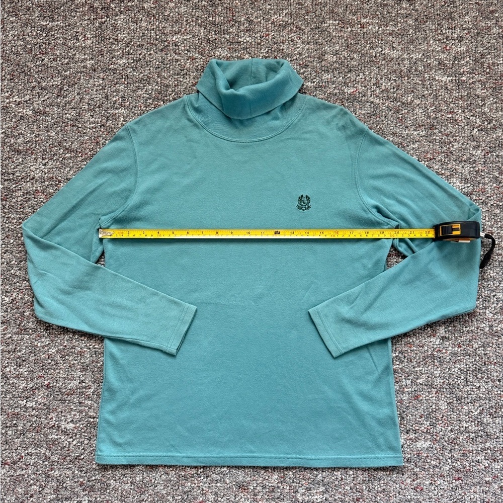 Lauren Ralph Lauren Teal Turtleneck Cotton Sweater Small bur fits oversized - Picture 3 of 8